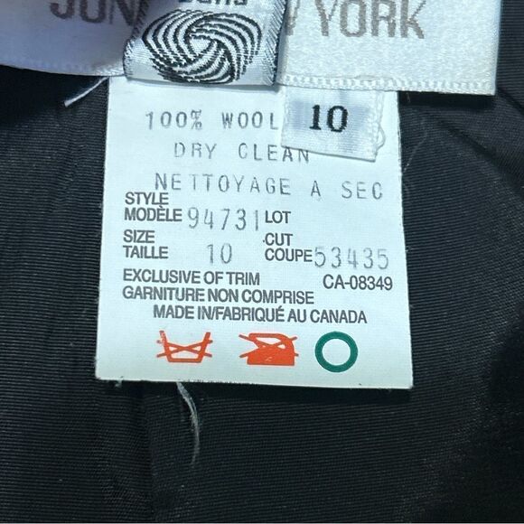 Jones New York Vintage Red and Black Houndstooth Wool Midi Skirt Size 10 - Picture 7 of 7